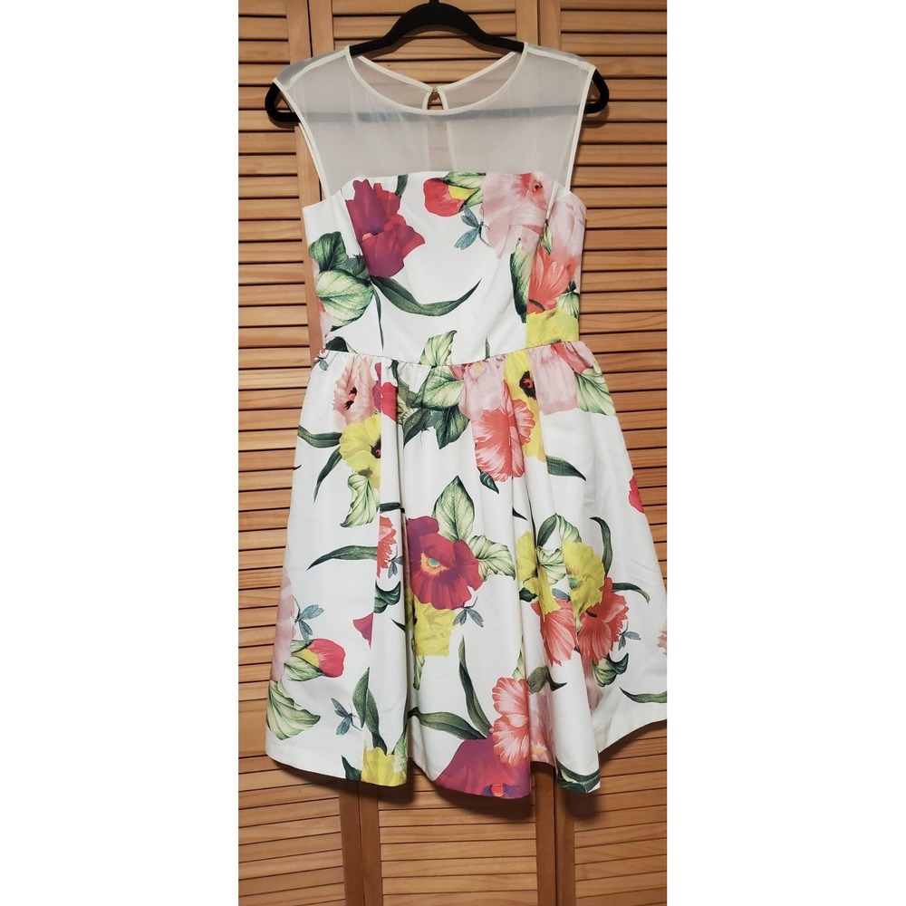 Ted Baker London Dress 2 Iberis Flowers At High Tea Print Feminine Easter Party